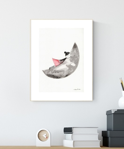 grafika 21X30 cm wykonana ręcznie MiniMalArt