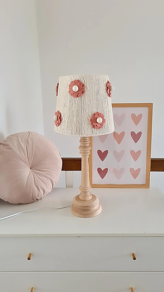 lampy do pokoju dziecka Makramowa lampka nocna do pokoju dziewczynki