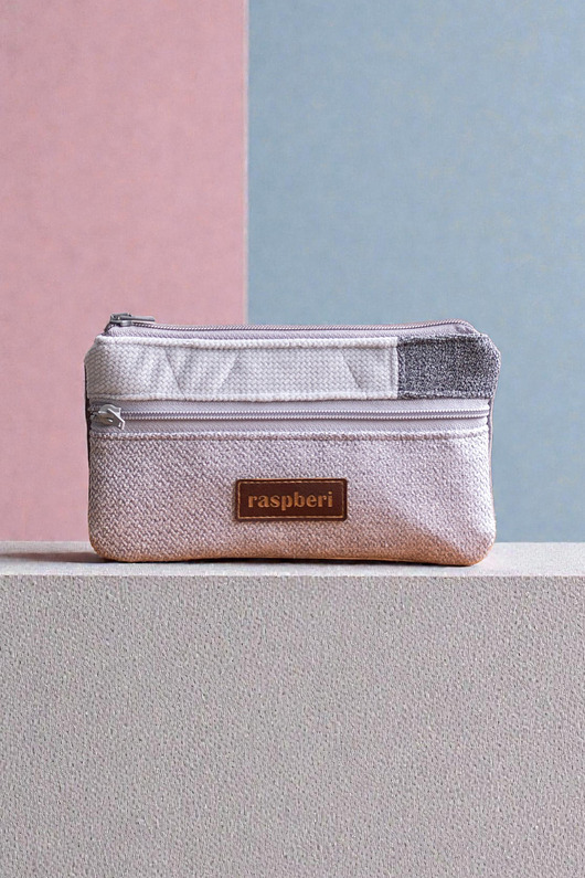 portfele damskie Jasnoszary portfel damski