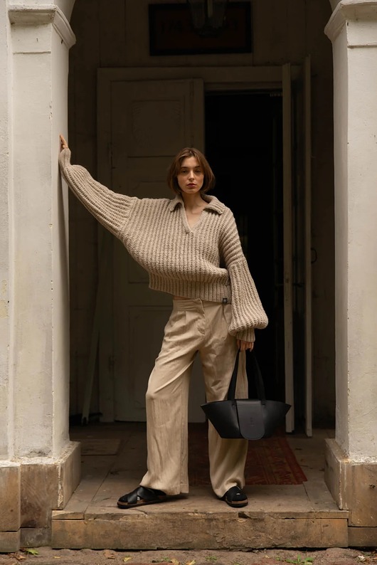 swetry damskie  Sweter Chunky Polo