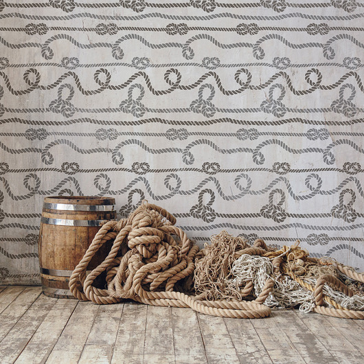 tapety i naklejki ścienne Powtarzalny szablon malarski / ROPE KNOTS