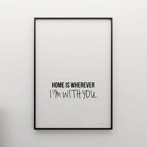 HOME IS WHEREVER... - grafika 70x50 MINIMALLIVING