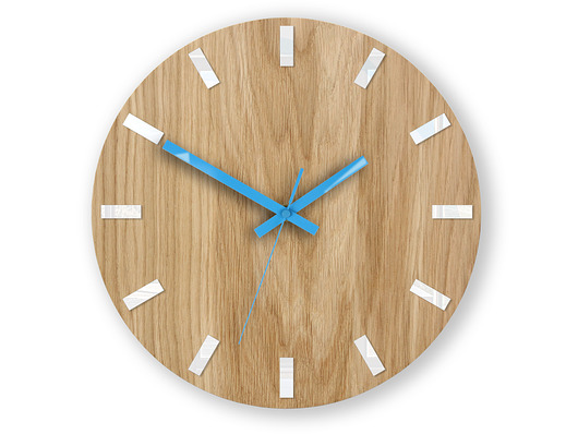 Zegar  ścienny Simple White_Blue 33,5cm ModernClock