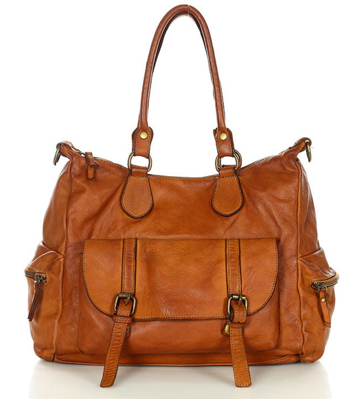 torby na ramię Pojemna torba damska na ramię z kieszeniami skóra naturalna - MARCO MAZZINI b