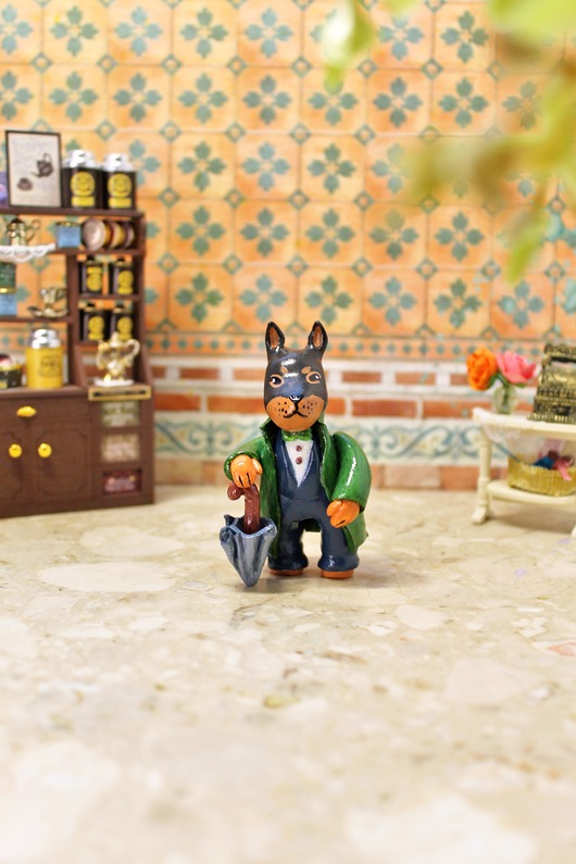 figurki i rzeźby Doberman dżentelmen