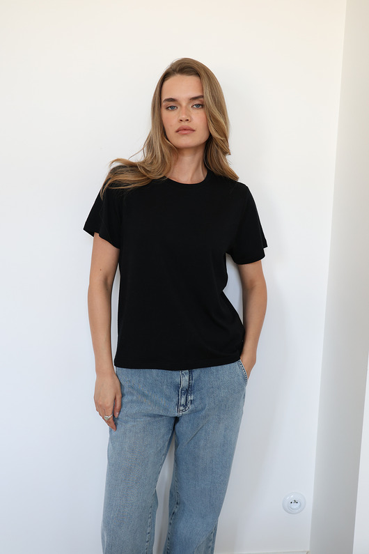 t-shirt damskie T-shirt Close merino czarny