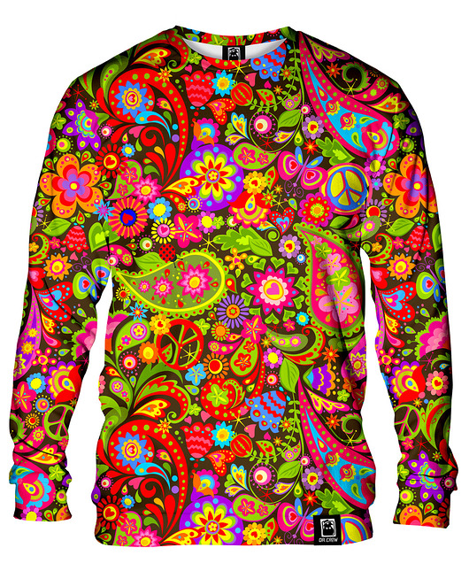 bluzy męskie Bluza Bez Kaptura Męska DR.CROW Hippie