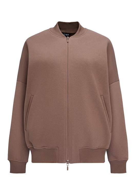 kurtki damskie Bomberka Sporty Chic Cappuccino