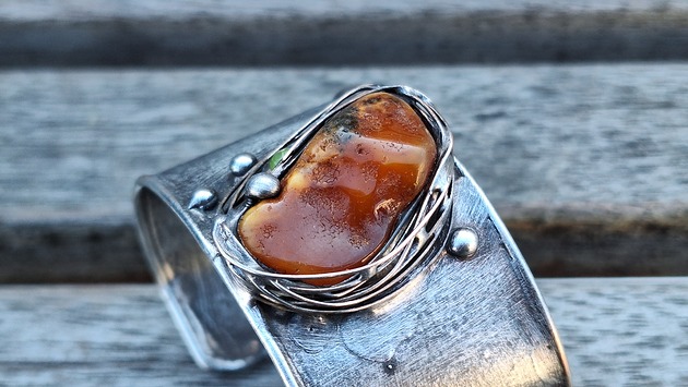 bransoletki wire wrapping Bałtyk -  bransoletka regulowana