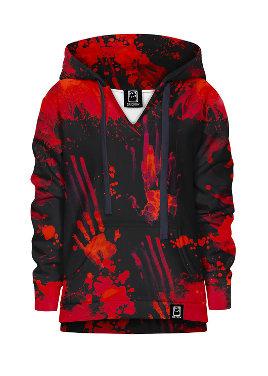bluzy dla chłopców Bluza Chłopiec DR.CROW Zombie Black
