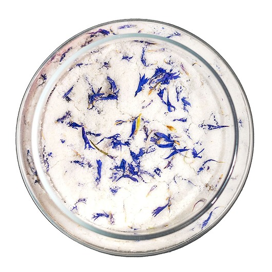 produkty do kąpieli Musujący puder kąpielowy Cedr z bławatkiem i mlekiem kozim 450g