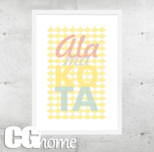 ALA ma kota 50cm x 70cm GRAFIKA Cghome