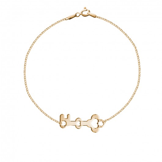 Bransoletka Tiny Chains - kluczyk pozłacany by ilo