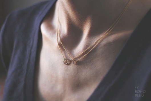 złote naszyjniki 16k Gold Plated Tiny Karma Necklace