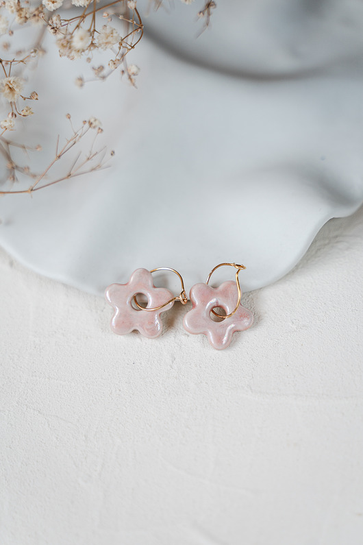 kolczyki ceramiczne Kolczyki porcelanowe BLOOM