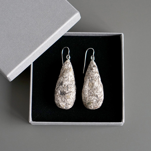 kolczyki - inne Wiszące kolczyki z masy papierowej