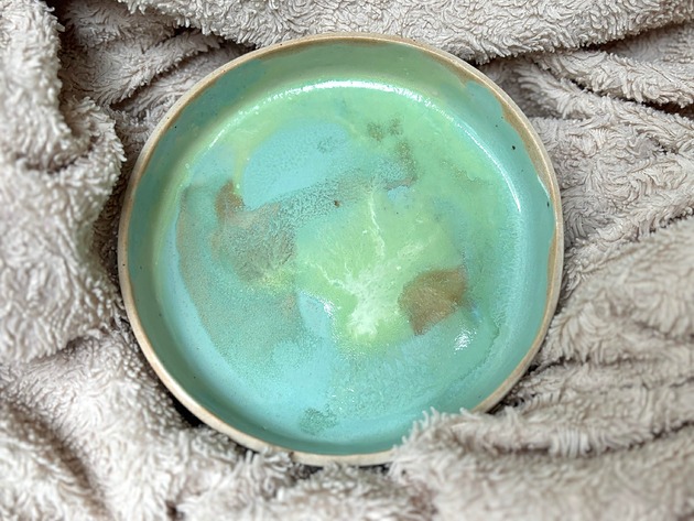 patery i talerze Talerz ceramiczny "Seledynek"