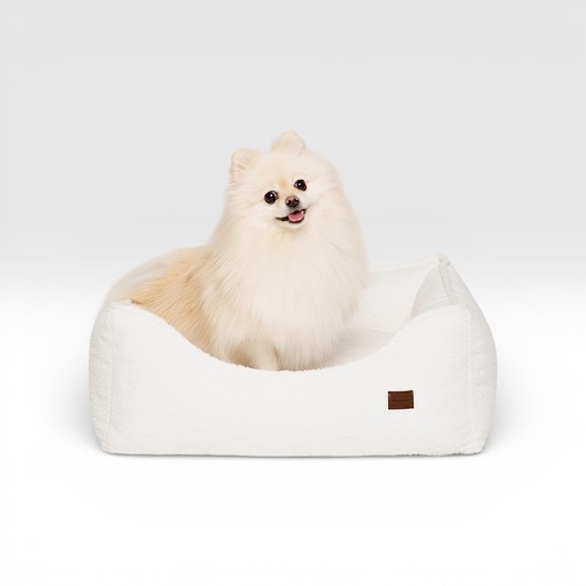 legowiska dla psów i kotów Legowisko Kanapa Boucle biała Premium  Pieski Dwa