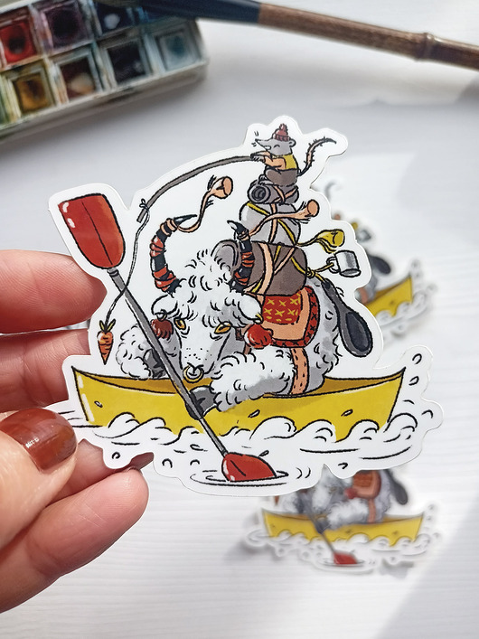 naklejki i wlepy Naklejka winylowa kajak