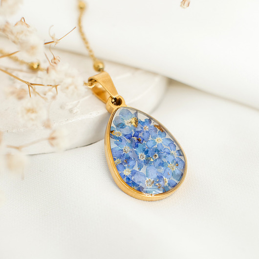 wisiory Wisiorek z niezapominajkami