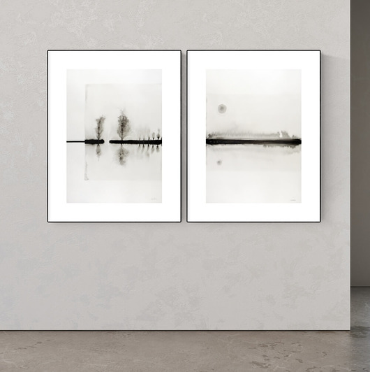 obrazy Zestaw 2 obrazów  malowanych ręcznie 50 x 70 cm, zam