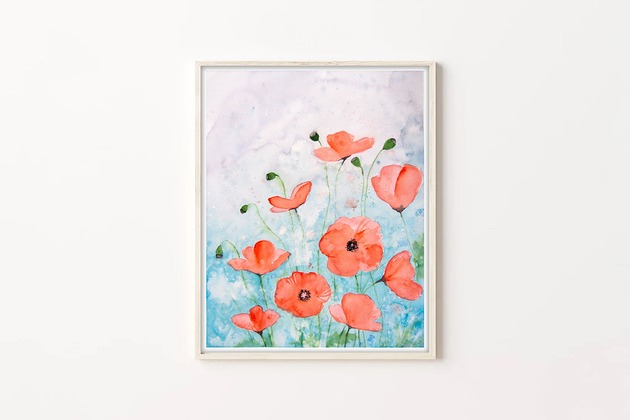 obrazy Oryginalna akwarela. Maki 28x36cm