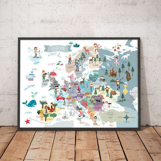  Mapa Europy III. Plakat bardzo duży 100x70 cm   Sprinkles