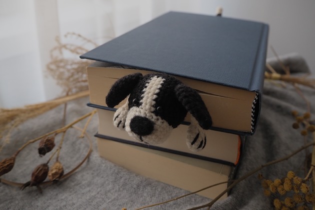 zakładki do książek Zakładka do Książki Czarno-Biały Piesek