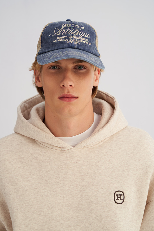 czapki i kapelusze męskie Czapka truckerka VINTAGE TSC niebieska