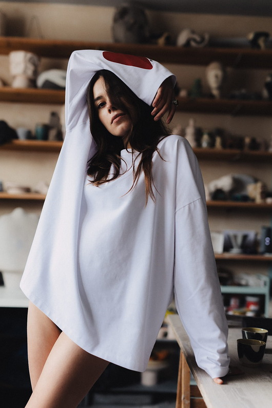 bluzki z długim rękawem damskie Longsleeve for every shape of love