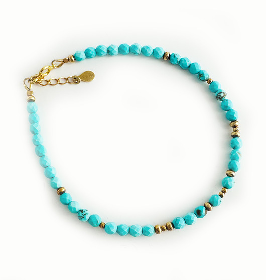 bransoletki z kamieni naturalnych Jasno Turkusowa Bransoletka, kamienie naturalne TURKUS