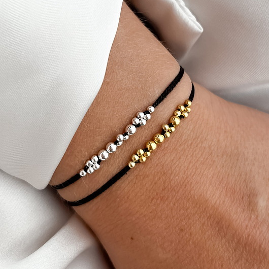 bransoletki na sznurku Brasnoletka Bubble naczarnej nici