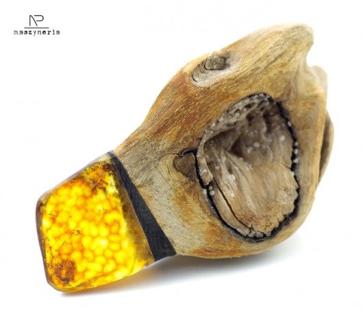 Wood&Amber Broszka Maszyneria