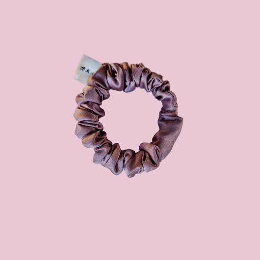 gumki do włosów Gumka jedwabna, scrunchie, gumka satynowa lawendowy róż MINI