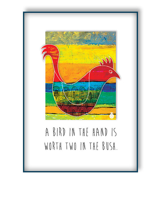 BIRD IN THE HAND -plakat ilustrowany(basic size) Ananas Project