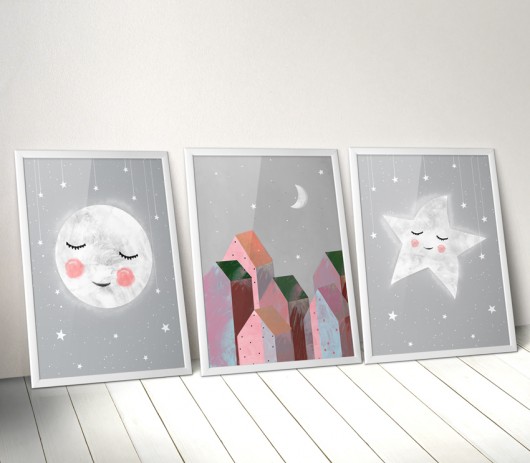 3 ilustracje 50x70 cm Anita Tomala