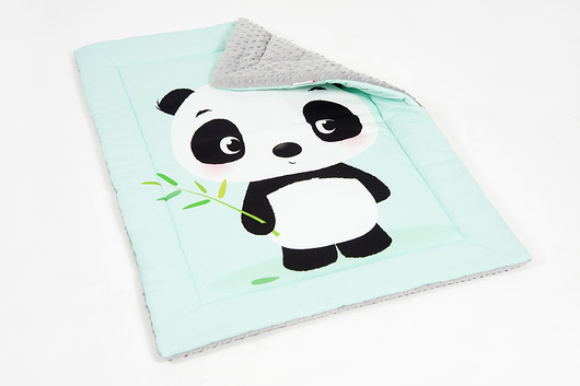 Mięciutki kocyk minky - Panda - 75x100 Minky and Cotton