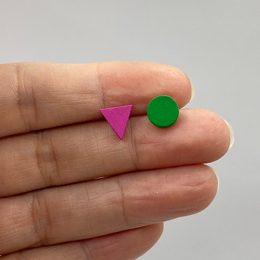 kolczyki drewniane Kolczyki Nie Do Pary MINI