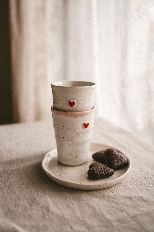 kubki Kubek wysoki z serduszkiem