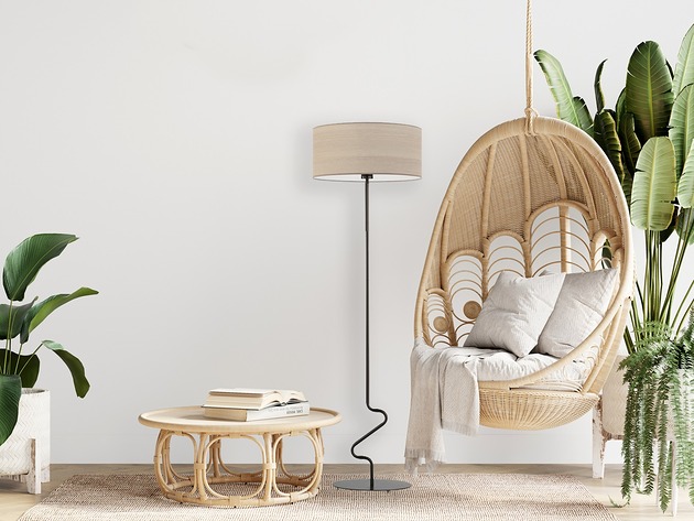 lampy podłogowe Elegancka lampa stojąca w stylu skandynawskim JERSEY ECO do salonu