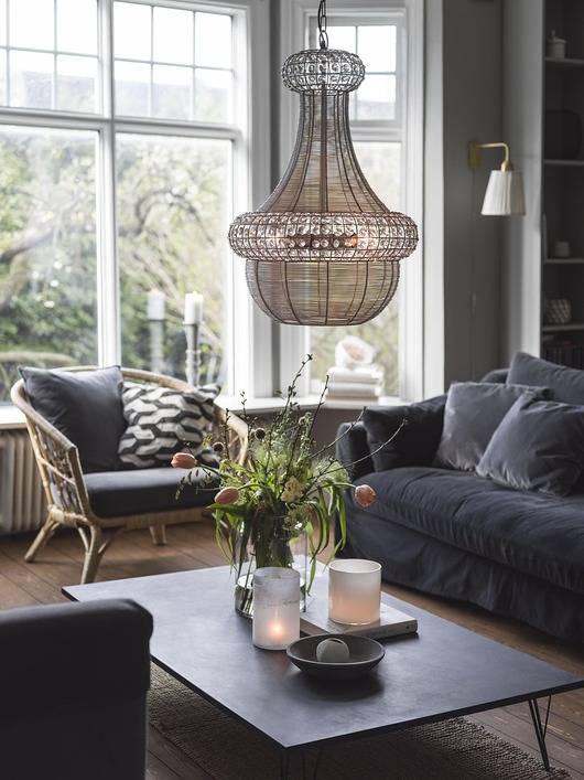 lampy wiszące Unikatowa lampa wisząca Saba silver