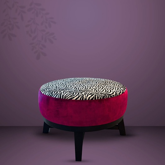 pufy do siedzenia Podnóżek, pufa, stolik Vito Wilde, aksamitny, tapicerowany