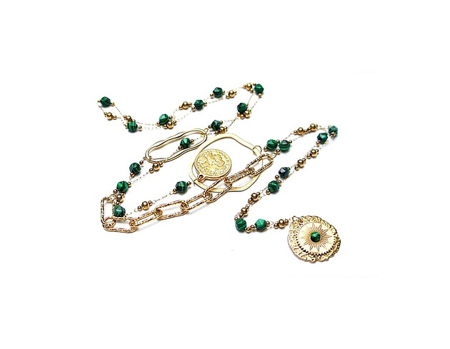korale Sautoir /Malachity/ 07.01.26 - długi naszyjnik