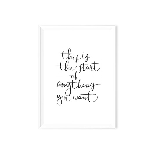 Plakat typograficzny This is the start myscandi