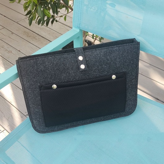 etui na laptopa Pokrowiec na Laptop z kieszonką - ciemny grafit