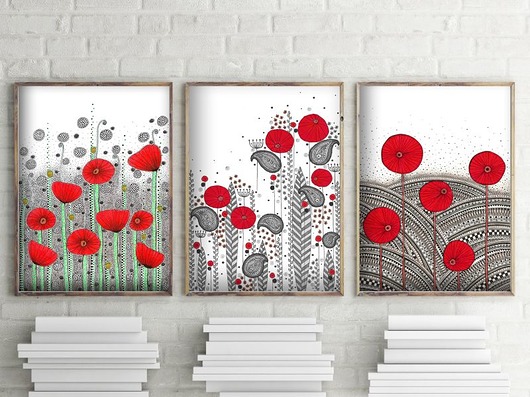 Sale! Zestaw 3 prac A3 Malgorzata Domanska