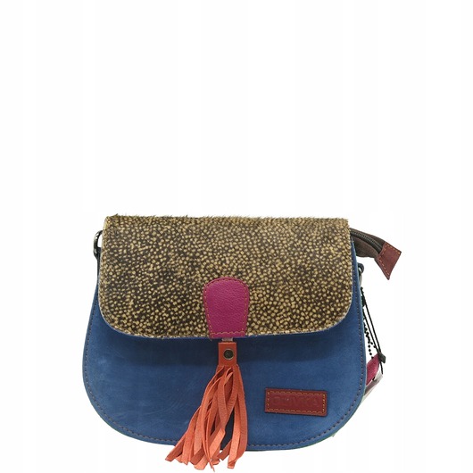 torby na ramię Torebka listonoszka zamszowa damska regulowany pasek kolorowa OLIVKA