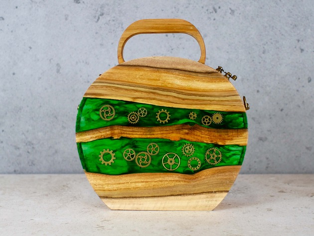 torebki do ręki Kuferek EIWAZ - Orzech włoski + Czereśnia