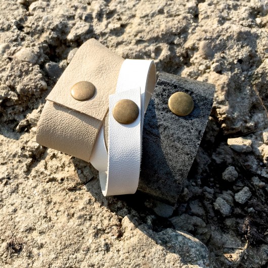 Zestaw Komplet Skórzanych Bransoletek Wanilla CADOaccessories