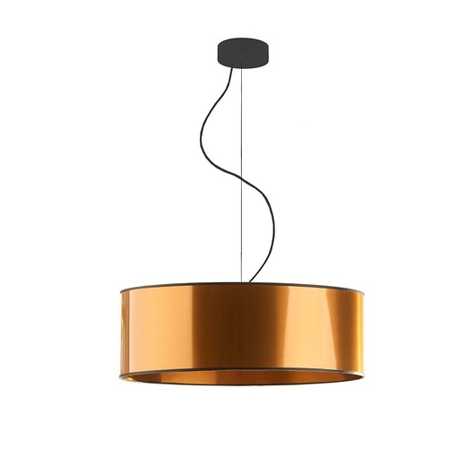 lampy wiszące Industrialna lampa wisząca z miedzianym kloszem o średnicy 50 cm HAJFA MIRROR